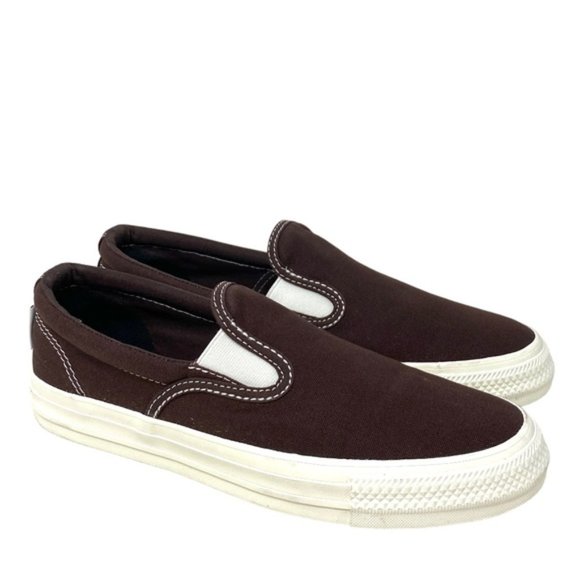 Converse Classic Slip On Low Top Canvas Brown Women's Sneakers Custom 171852C-BR - Picture 3 of 10